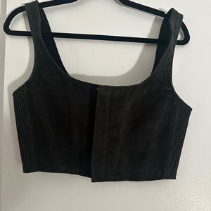 Babaton suede corset